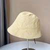 Versión coreana del sombrero de pescador pequeño, simple y frontal, grande y trasero, para niños, primavera y verano, sombrero de tres parches, sombrero de lavabo con sombrilla informal Joker, venta al por mayor