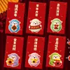 2027 Año del Cordero Sobre Rojo Hojuelas Doradas Escarchado Creativo Dibujos Animados 3D Zodiaco Cien Yuan Mil Yuanes Sobre de Dinero de la Suerte Bolsa de Sobre Rojo de Año Nuevo