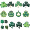 Sombrero Verde Irlandés que Gotea Aceite Trébol de la Suerte Colgante de Trébol Pulsera Llavero DIY Accesorios de Joyería