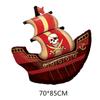 Globo de película de aluminio con forma de caricatura especial, barco pirata, globo de papel de aluminio de animal de caricatura al por mayor, decoración para fiesta de cumpleaños