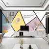 2026 Nuevo Estilo Europeo Líneas Geométricas Estilo Lujo Ligero Fondo de Pared para TV Papel Tapiz Sala de Estar Dormitorio Revestimiento de Pared Decoración Mural