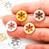 Copo de nieve de Navidad aleación accesorios de joyería DIY decoración de Navidad pulsera collar colgante L520