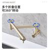 Grifo plegable de acero inoxidable grifo de cocina alargado fregadero doble interruptor giratorio único frío universal grifo de pared