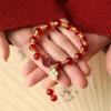 Nuevo Pulsera de Hoja de Loto Estilo Chino con Cuentas de Aventurina Verde Multicapa Estilo Chino Lujo Ligero Pulsera de Gama Alta Joyería de Mano Retro Exquisita para Mujeres