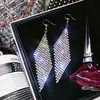 Pendientes de Diamante Delgados para Rostro Estilo Coreano para Mujer Personalidad Elegantes Pendientes de Plata Colgante de Perla Borla Pendientes Largos de Zirconia