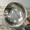 36/38/40 no magnético 1.5 mm borde inverso colador para lavar arroz cocina acero inoxidable cuenco escurridor agujero para lavar arroz colador para lavar arroz