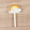 Juguete de Comida Simulada Lollipop Arcoíris Luminoso Colgante DIY para Llavero de Teléfono Móvil Material Hecho a Mano Pegamento de Crema
