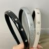 Diadema estrella de personalidad de Corea del Sur diseño nicho cuero versátil diadema de borde estrecho parte superior alta del cráneo temperamento dulce y genial accesorios para el cabello