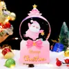 Bola de cristal de Natal produto novo transfronteiriço caixa de música, caixa de música criativa com neve brilhante Papai Noel, presente de feriado
