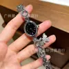 Reloj Cartier con Forma de Barril para Mujer, Reloj Bañera, Reloj de Lujo Ligero de Nicho de Gama Alta para Mujer, Reloj de Pulsera de Cuarzo con Colgante de Mariposa