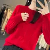Cárdigan de lana para mujer con diseño de flores y cuello redondo retro, holgado, elegante para ir al trabajo, abrigo de punto nuevo para otoño e invierno