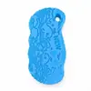 Esponja de baño 3D con estampado de olas HAPPY para niños, algodón de limpieza suave, cepillo de esponja de baño no irritante