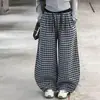 Conjunto de Niña Primavera 2026 Nuevo Elegante Otoño Casual Suéter de Punto a Cuadros para Niños y Pantalones de Pierna Ancha para Niñas Mayores
