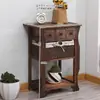 Estante de Almacenamiento Simple de Madera Maciza Gabinete con Cajón Estilo Americano Mesita de Noche Pequeña Gabinete Lateral con Cajón Gabinete de Almacenamiento Vintage Gabinete de Almacenamiento Nórdico