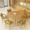Juego de Mesa y Sillas de Comedor Amigable para Personas Mayores, Silla con Respaldo de Madera de Caucho para Hogares de Ancianos, Silla de Madera Maciza para Personas Mayores para Instituciones de Atención Médica