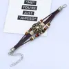 Comercio exterior súper ventas pulsera tejida de cuero de vaca vintage con cuentas hechas a mano comercio electrónico transfronterizo suministro estable joyería para hombre