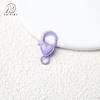 Chaveiro Cor Doce Pintura Coração Fecho Lagosta DIY Acessórios de Joalheria Coração Pêssego Anel de Conexão Fivela de Mola Fivela Pendurável