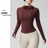Chaqueta de Yoga Nueva para Mujer Otoño/Invierno 2026, Sudadera con Capucha de Manga Larga para Running y Fitness, Corte Ajustado con Sensación de Piel Desnuda