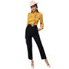 Verano 2025 Europeo y Americano Amazon Transfronterizo Nuevo Estilo Commuter Color Puro Hongo Francés Tops Blusa de Manga Larga