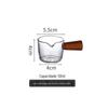 Panela de Leite de Boca Única com Cabo de Madeira Panela de Leite Copo Espesso Xícara de Leite Italiana Panelinha de Leite Copo Medidor de Café Copo de Café Copo de Panela de Leite