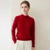 Suéter Feminino de Caxemira, Caxemira Pura, Nova Moda Outono/Inverno, Versátil Gola Alta Meia Manga Malha Suéter