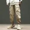 Calça Cargo Masculina Marca Japonesa Tendência Solta Outono e Inverno Casual Tendência Calças para Meninos Versátil Esportiva Comprimento no Tornozelo
