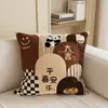 Almofada Vermelha Casa Sofá Sala de Estar Almofada Suporte Lombar Quadrada Carro Mesinha de Cabeceira Almofada de Cama Almofada de Núcleo Festiva