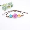 Pulsera de flores secas estilo coreano narcisos de flor de encaje de gema del tiempo narcisos flor de encaje cuentas de cerámica Jingdezhen flor real