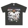 Camiseta Retro Americana Jude Bellingham Estrella del Fútbol Inglés Lavada Vintage Manga Corta Transfronterizo