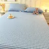 Conjunto de três peças de capa de edredom de algodão puro classe A para verão de uma pessoa com fronha, tapete refrescante de algodão e linho, lençol de cama de tecido grosso antigo de algodão puro, peça única
