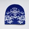 Transfronterizo Temu nueva tendencia patrón étnico gorro tejido cálido gorro de lana moda para hombres y mujeres gorro para el frío gorro venta al por mayor