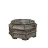 Quemador de incienso de cobre antiguo de ocho trigramas quemador de incienso de tapa abierta artesanías adornos cenicero accesorios vintage para el hogar quemador de incienso de escritorio