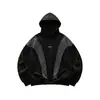 Moletom oversized masculino estilo americano para AliExpress, de peso pesado, com um design exclusivo de retalhos 3D, corte solto e ombros caídos