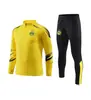 Roupas de Treino de Futebol Novas Outono e Inverno Conjunto Masculino Adulto Roupas de Time Outono e Inverno Camisa de Futebol Manga Longa Roupas de Performance Jaqueta