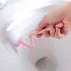 Escova de Vaso Sanitário Japonesa em Forma de S para Casa Limpeza Sem Canto Morto Escova Curva Escova de Limpeza para Fogão de Cozinha Montada na Parede Sem Perfuração