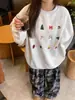 Sudadera Redonda Retro Americana para Mujer 2026 Nueva Primavera y Otoño Estilo Coreano Delgada Holgada Adelgazante Manga Larga Top Chaqueta