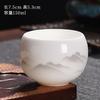 Taza de porcelana blanca de jade con grasa de cordero Dehua, taza maestra, taza individual con huevo de dragón, juego de té, taza de té, taza de té de alta calidad para el hogar
