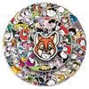 102 pegatinas de grafiti de gatitos intercambiables, bonitas pegatinas decorativas creativas de dibujos animados para tazas de agua y fundas de teléfono móvil.