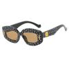Novos Óculos de Sol Irregulares com Diamantes da Moda Ins Personalidade Cool Proteção UV para Férias ao Ar Livre Lazer