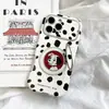 Design de Cachorro Fofo com Manchas de Vaca Preto e Branco Adequado para Capa de Celular Apple 17, Capa Macia à Prova de Choque com Cobertura Total para iPhone 16 com Suporte 3D