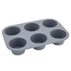 Molde de Silicona Listo para Usar del Fabricante 6 Cavidades Redondo para Hornear Pasteles Galletas Bandeja para Hornear Resistente a Altas Temperaturas Molde Suave para Hornear