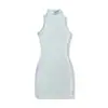Venta al por mayor de ropa de mujer transfronteriza otoño 2026 nuevo estilo europeo y americano chica popular vestido tipo tank de doble capa, cuello alto, sin mangas, ajustado