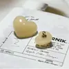 Cardigã de Tricô Botão Botão Coração Botão Macaron Gelatina Botão de Camisa Roupas Infantis Botão Coração