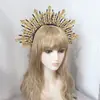 DIY Lolita strass Sol Coroa material bolsa Gótico foto dourado e prata preto feito à mão Acessórios de Coroa