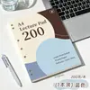 Caderno de Folhas Soltas Estilo Americano Quatro Estações Macaron Fino Crocante, Diário de Abertura Total, Design Simples