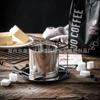 Conjunto de Xícara de Café e Pires Conjunto de Aço Inoxidável Criativa Copo de Café Estilo Europeu 304 Aço Inoxidável Xícara de Chá Simples
