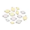 Acero Inoxidable Chapado Eléctrico Oro 18K Colgante Doble Agujero Dorado Colgante Doble para Colgar Conservación del Color Joyería con Patrón Inglés Grabable para Bricolaje