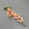 Materiales Florales para Bodas, Flores Artificiales, Delfinio de 2 Ramas, Decoración Floral para Salón de Bodas, Arreglo de Pasillo, Delfinio de Terciopelo