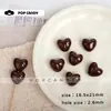 Cuentas Acrílicas de Color Natural en Forma de Corazón con Agujero Recto para Cadenas de Teléfono y Llaveros DIY, Cuentas Sueltas que No se Desvanecen