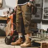 Shorts Ferramenta Retrô Americano Masculino Verão Ins Moda Marca Tamanho Grande Calças Retas Largas Tendência Versátil Calças Capri